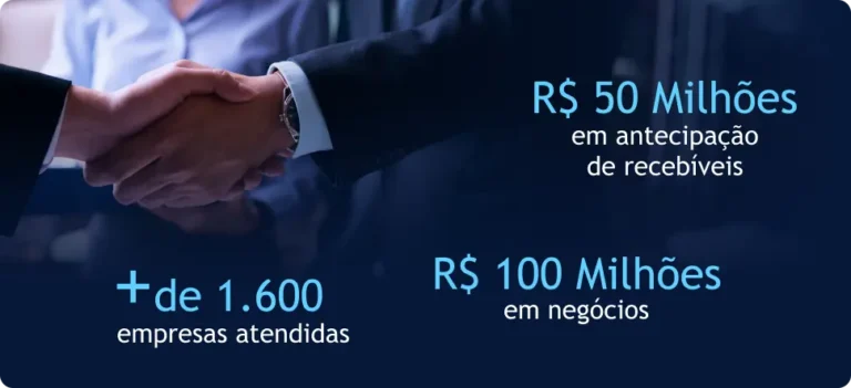 R$50 Milhões em antecipação de recebíveis.